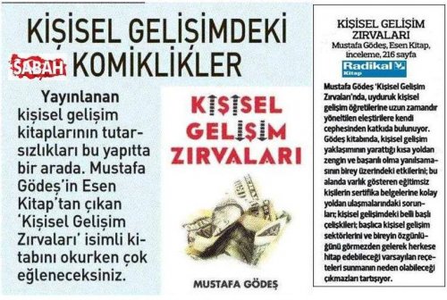 Sabah Gazetesi: Kişisel Gelişimdeki Komiklikler